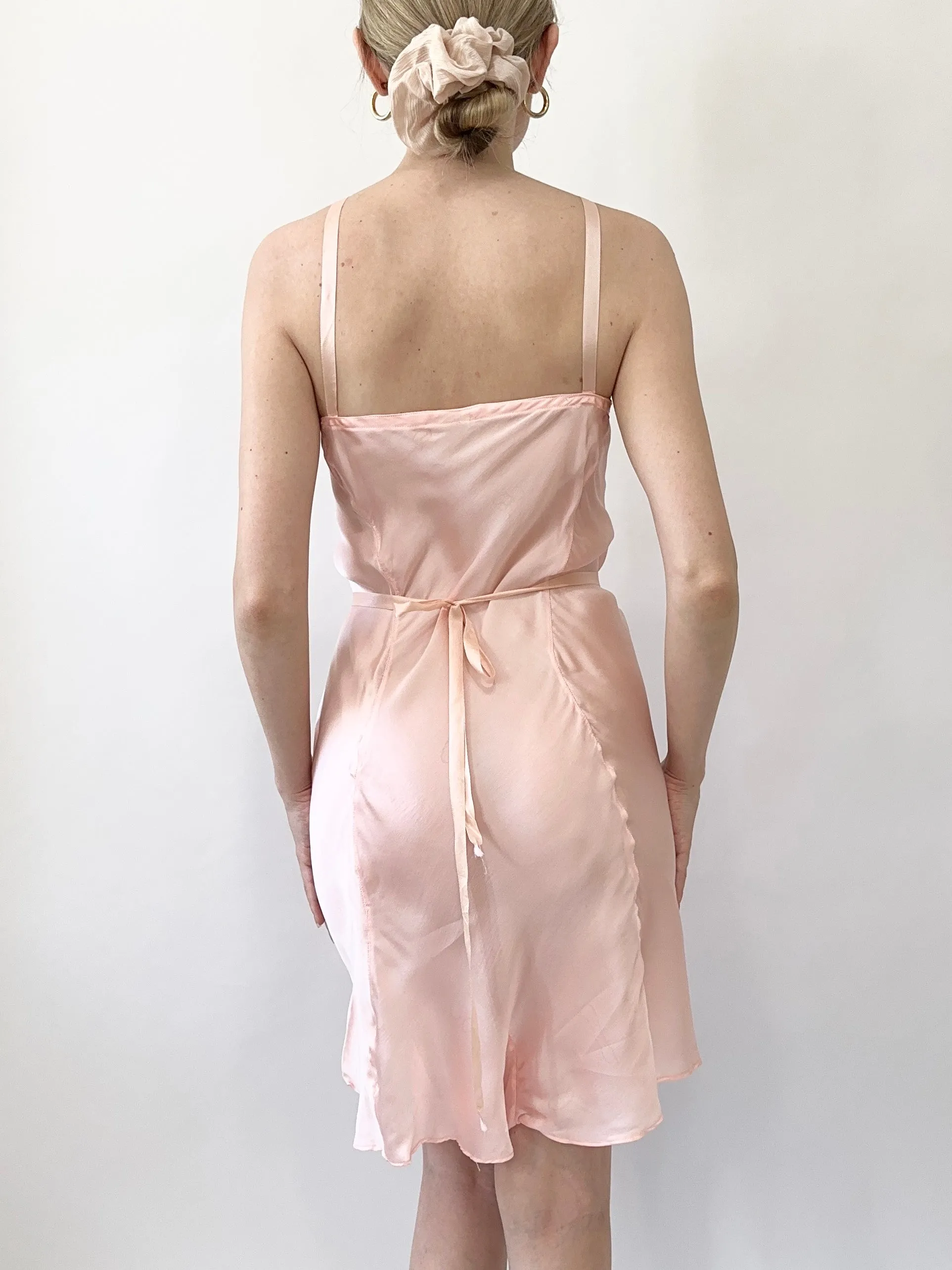 1930s Pink Satin Step In (XL)