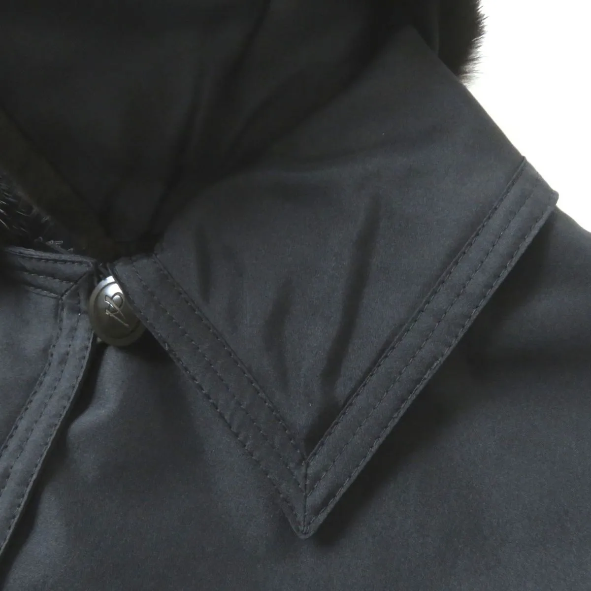 Aquascutum Women's Mink Collar Silk Coat