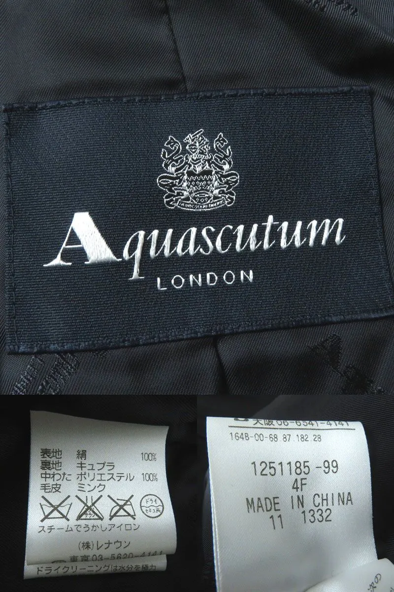 Aquascutum Women's Mink Collar Silk Coat