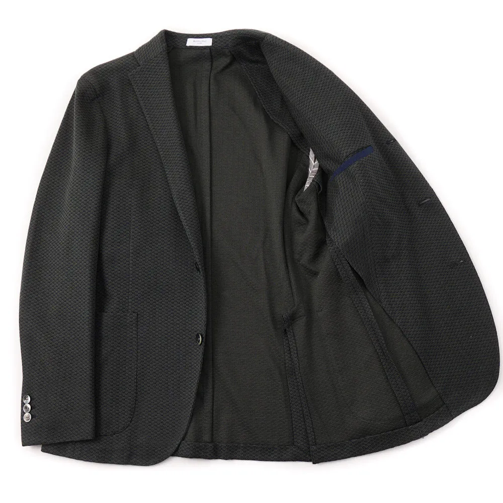 Boglioli Green and Navy Knit Cotton Sport Coat