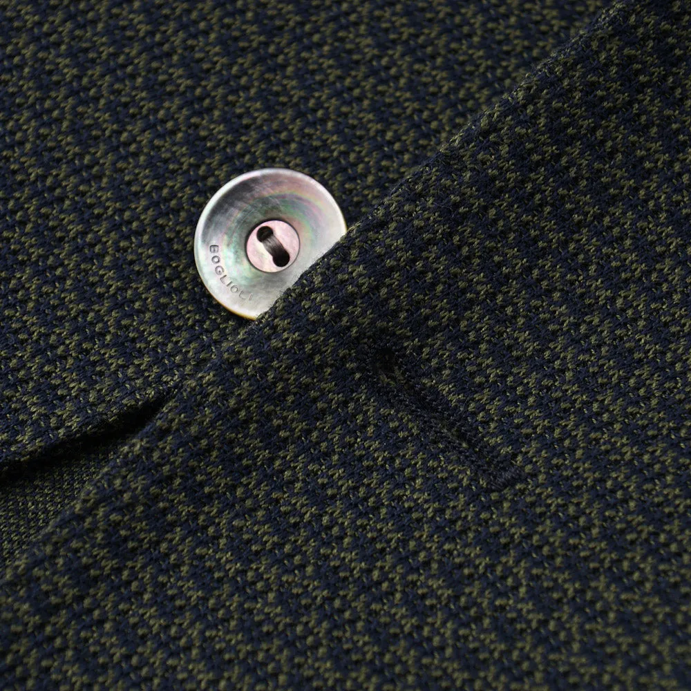 Boglioli Green and Navy Knit Cotton Sport Coat