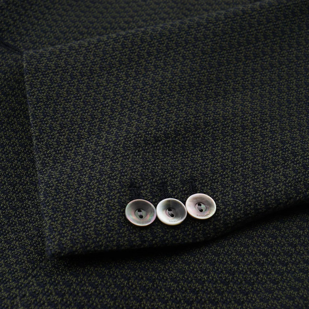 Boglioli Green and Navy Knit Cotton Sport Coat