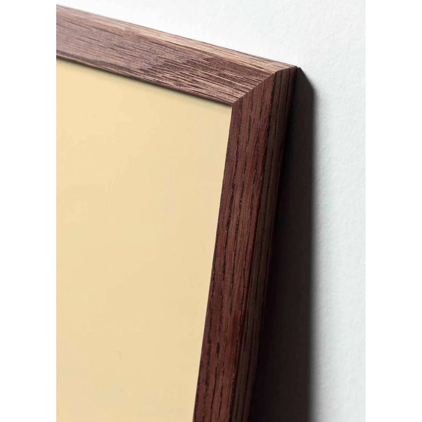 Brainchild Teddy Bear Classic Poster, Dark Wood Frame A5, Black Background