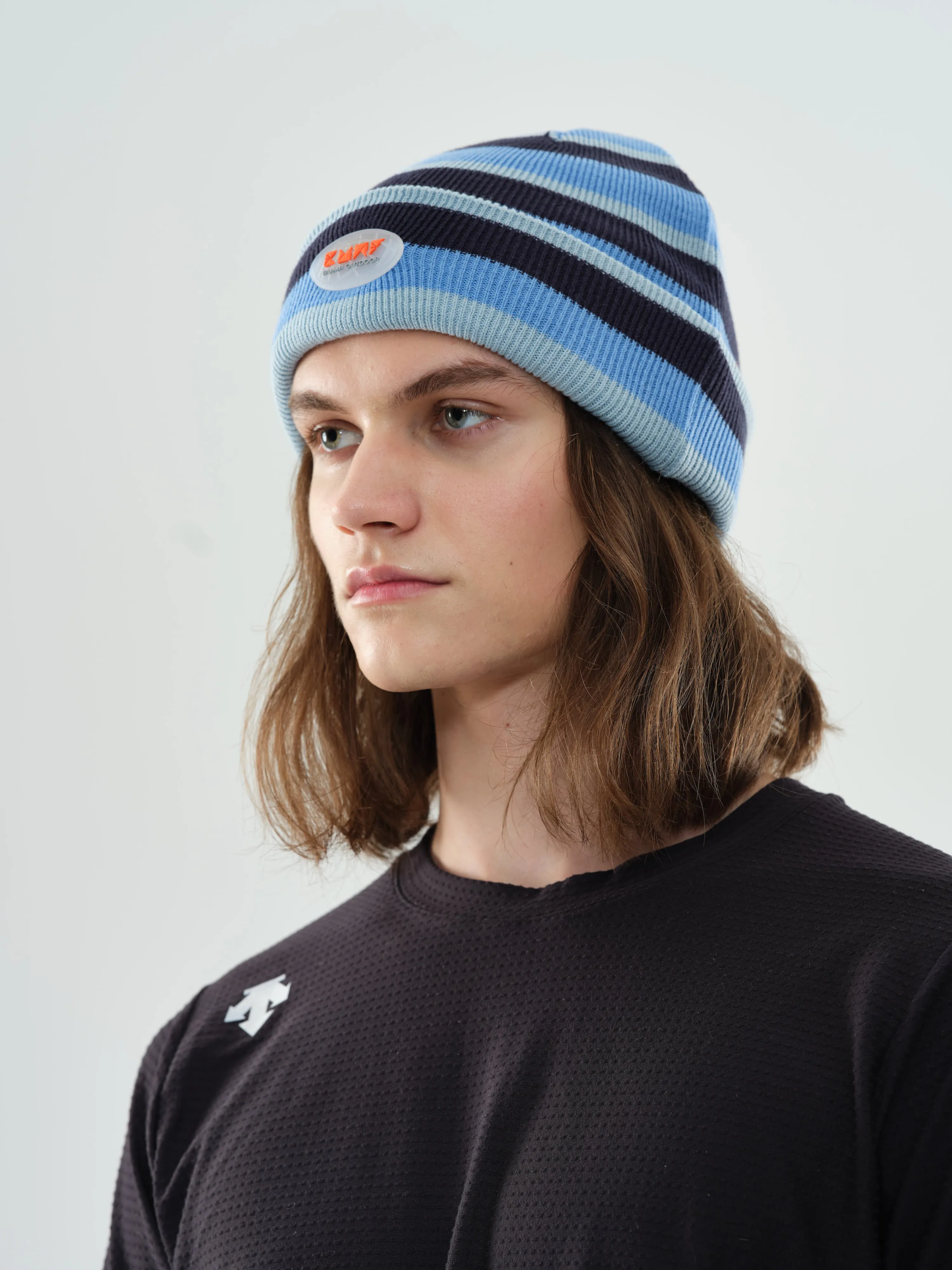 BUMP Knit Beanie Blue Stripe