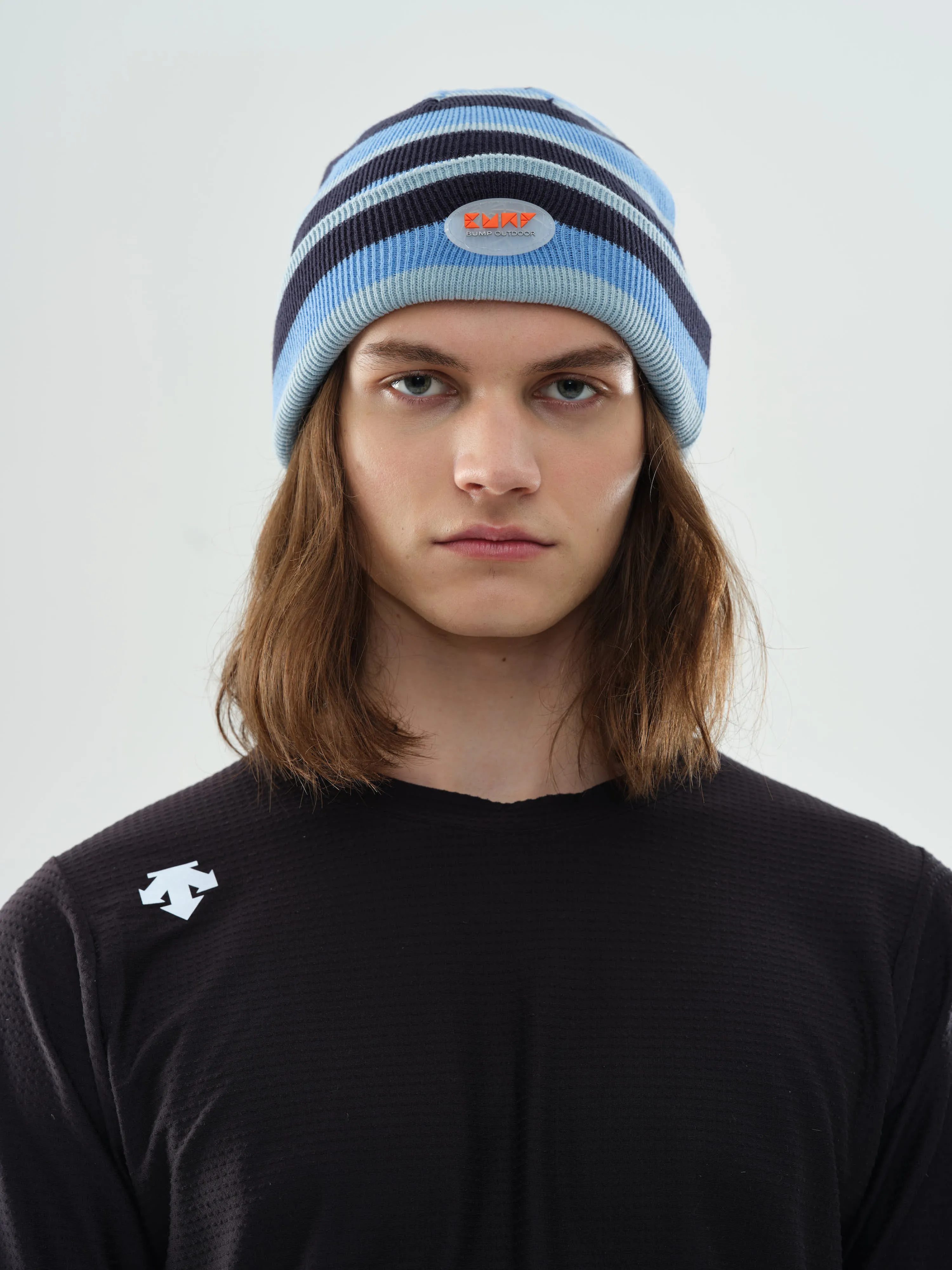 BUMP Knit Beanie Blue Stripe