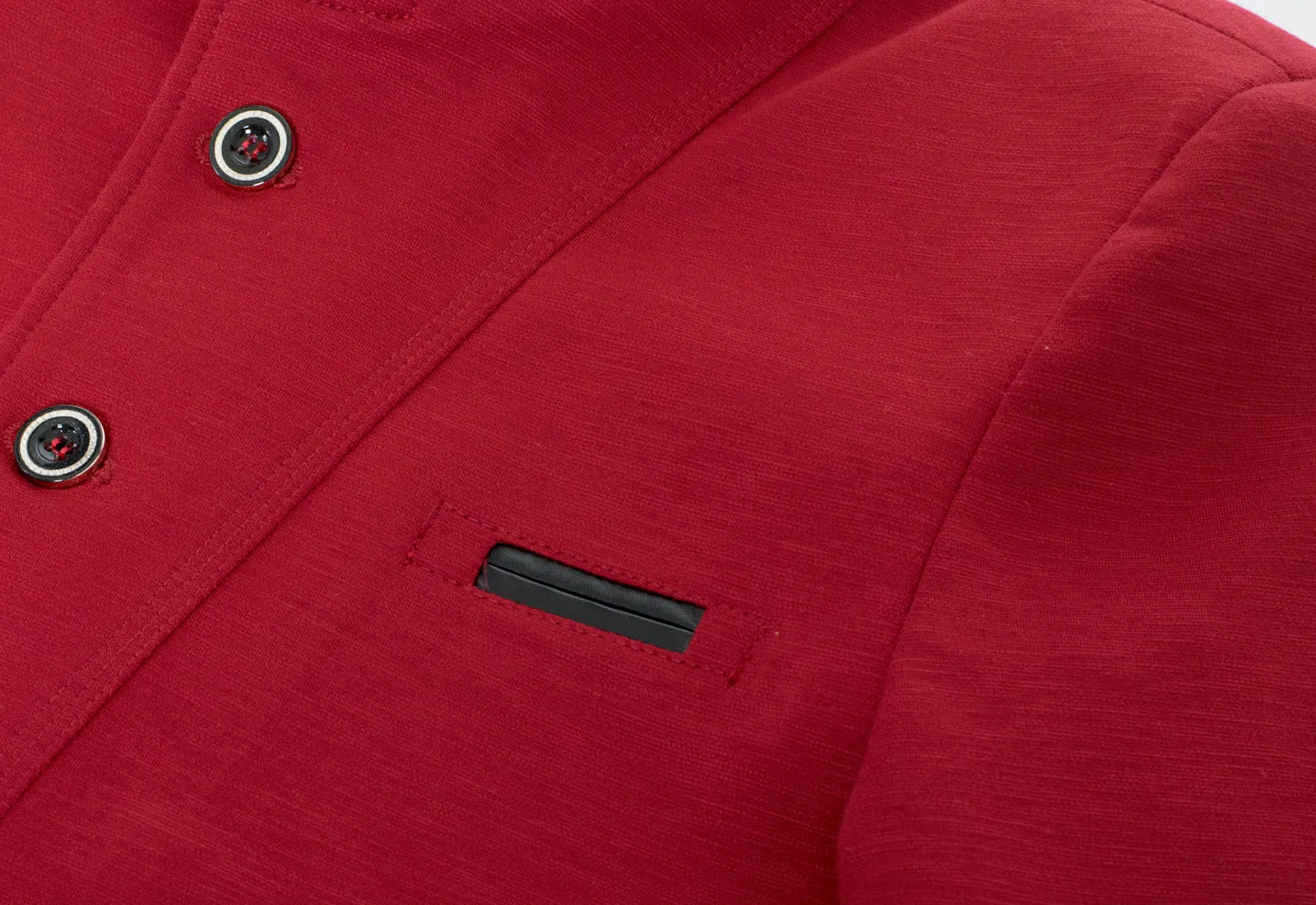 Burgundy Tunic Collar Blazer 1347