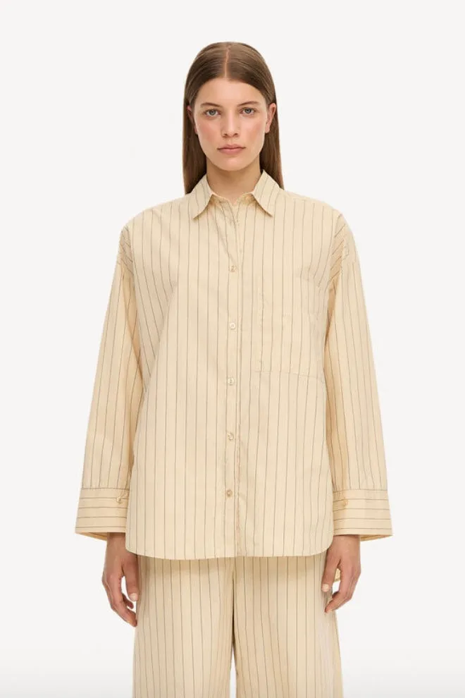 By Malene Birger - Derris Shirt: Cream Pinstripe