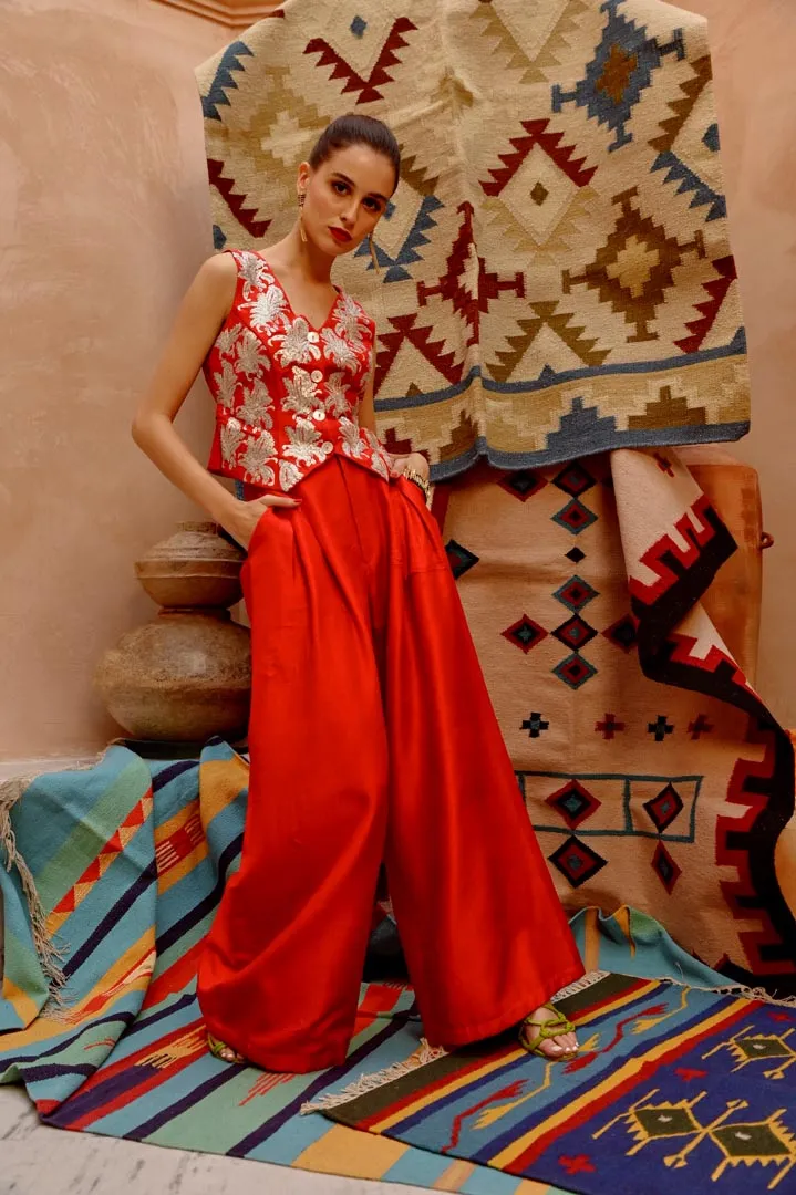 Chilly Red waist coat and papa pants