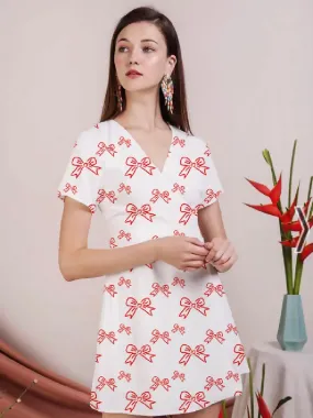 Christmas Ribbon Wrap Dress.