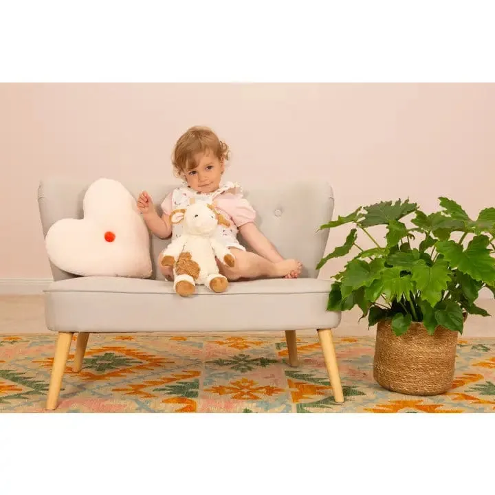 Cow Plush Soft White & Brown by Teddy Hermann
