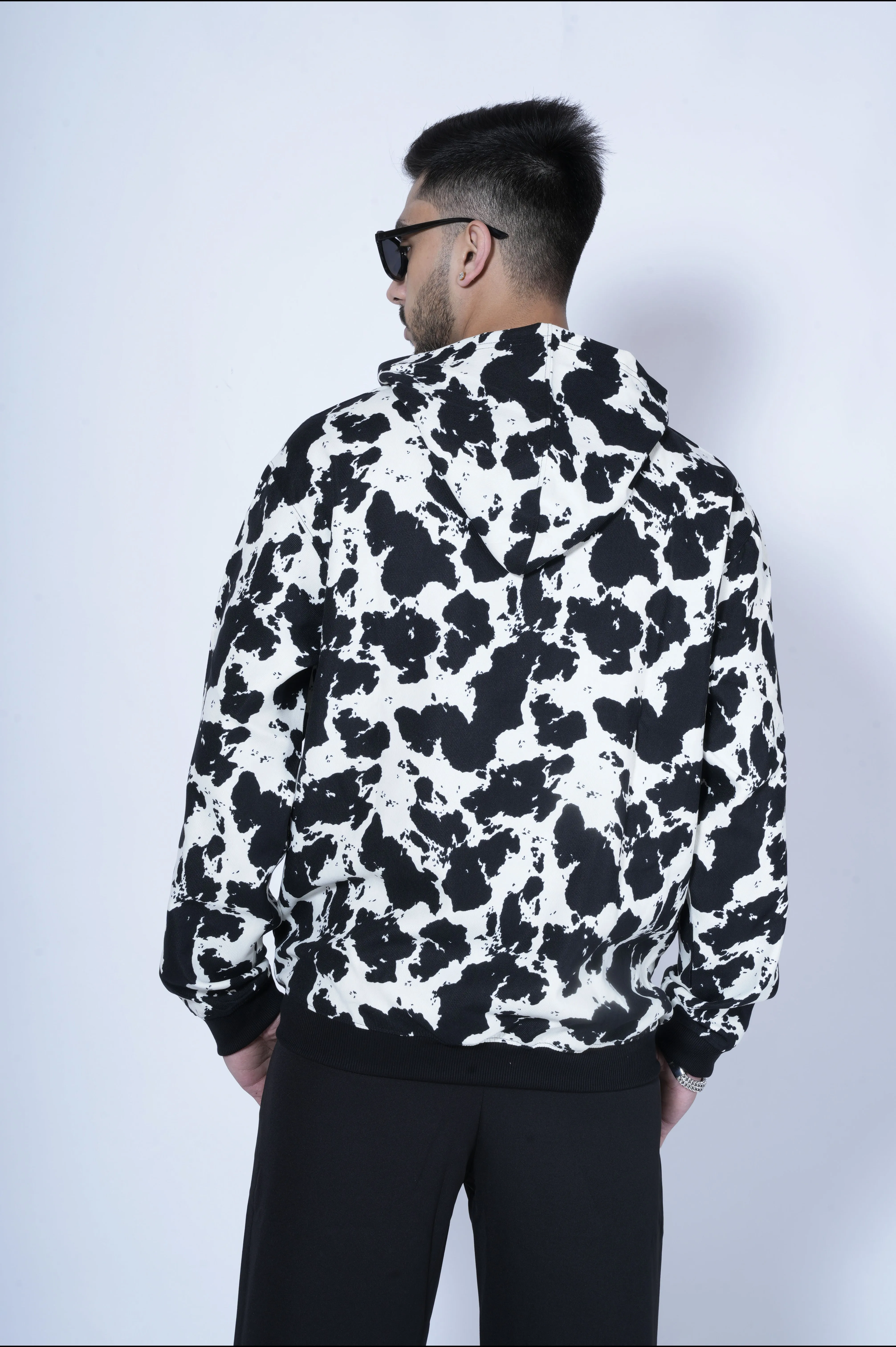 Cow Print Oversize Hoodie