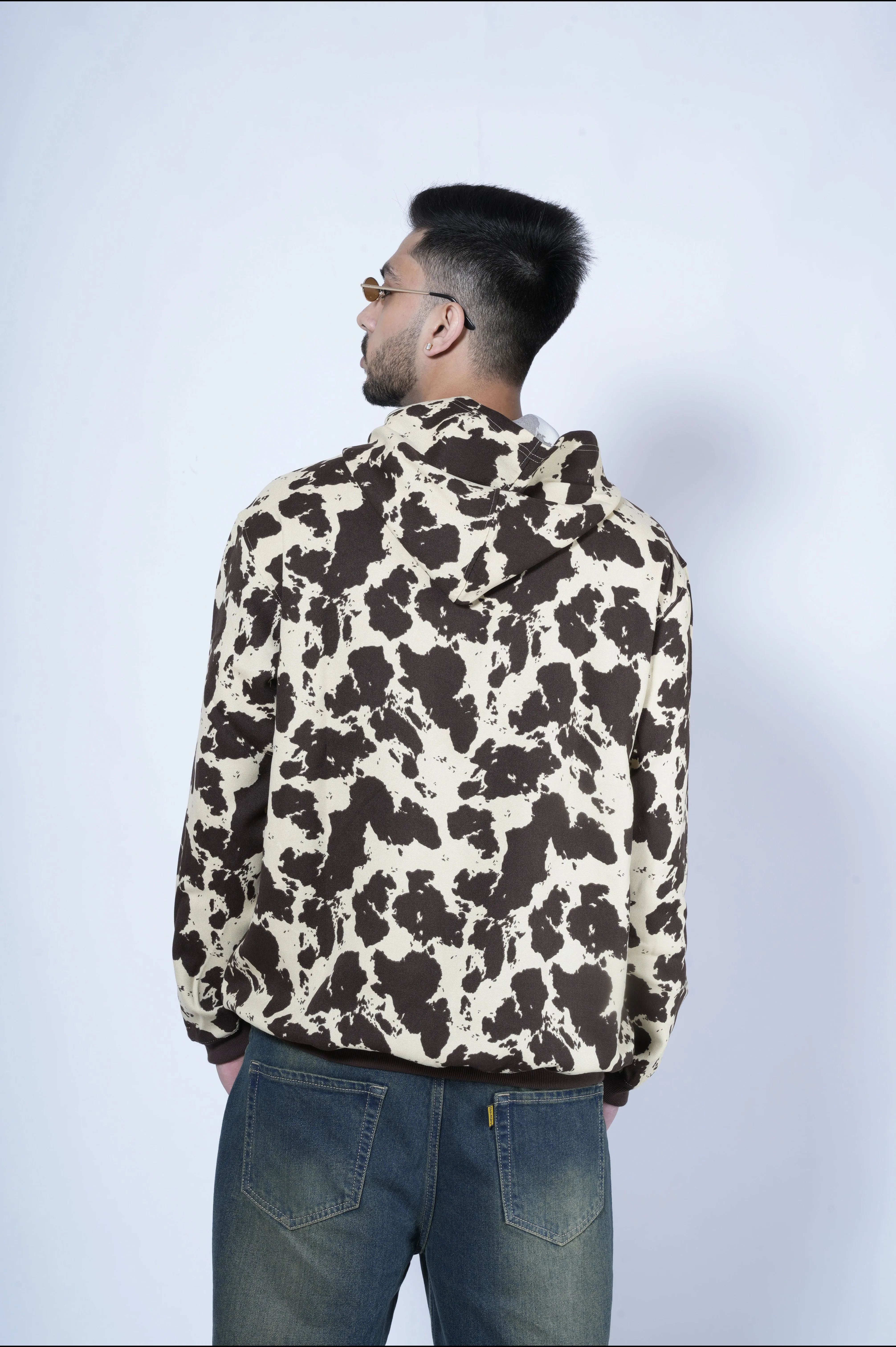 Cow Print Oversize Hoodie