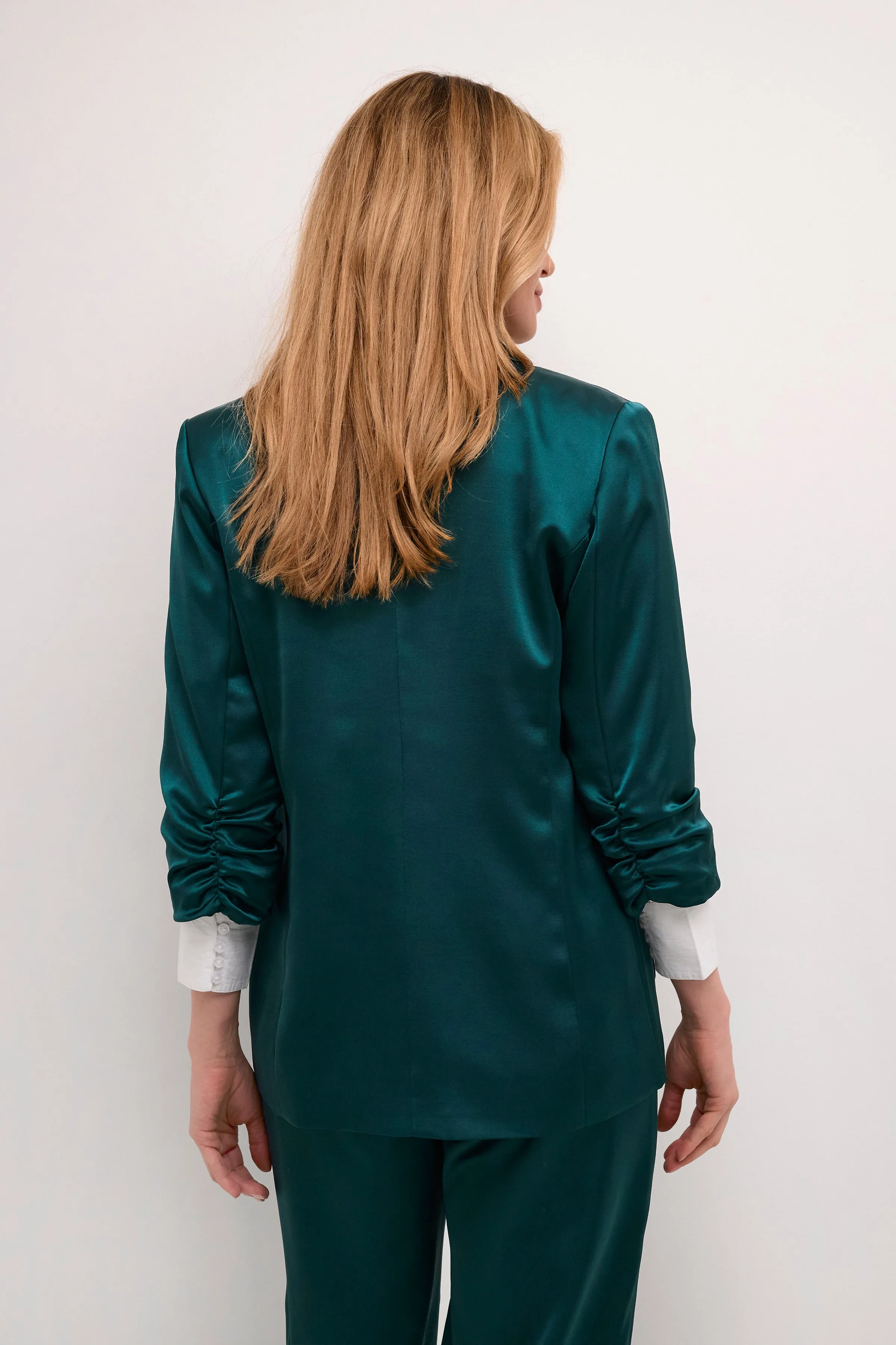 Cream Cocamia Sateen Blazer