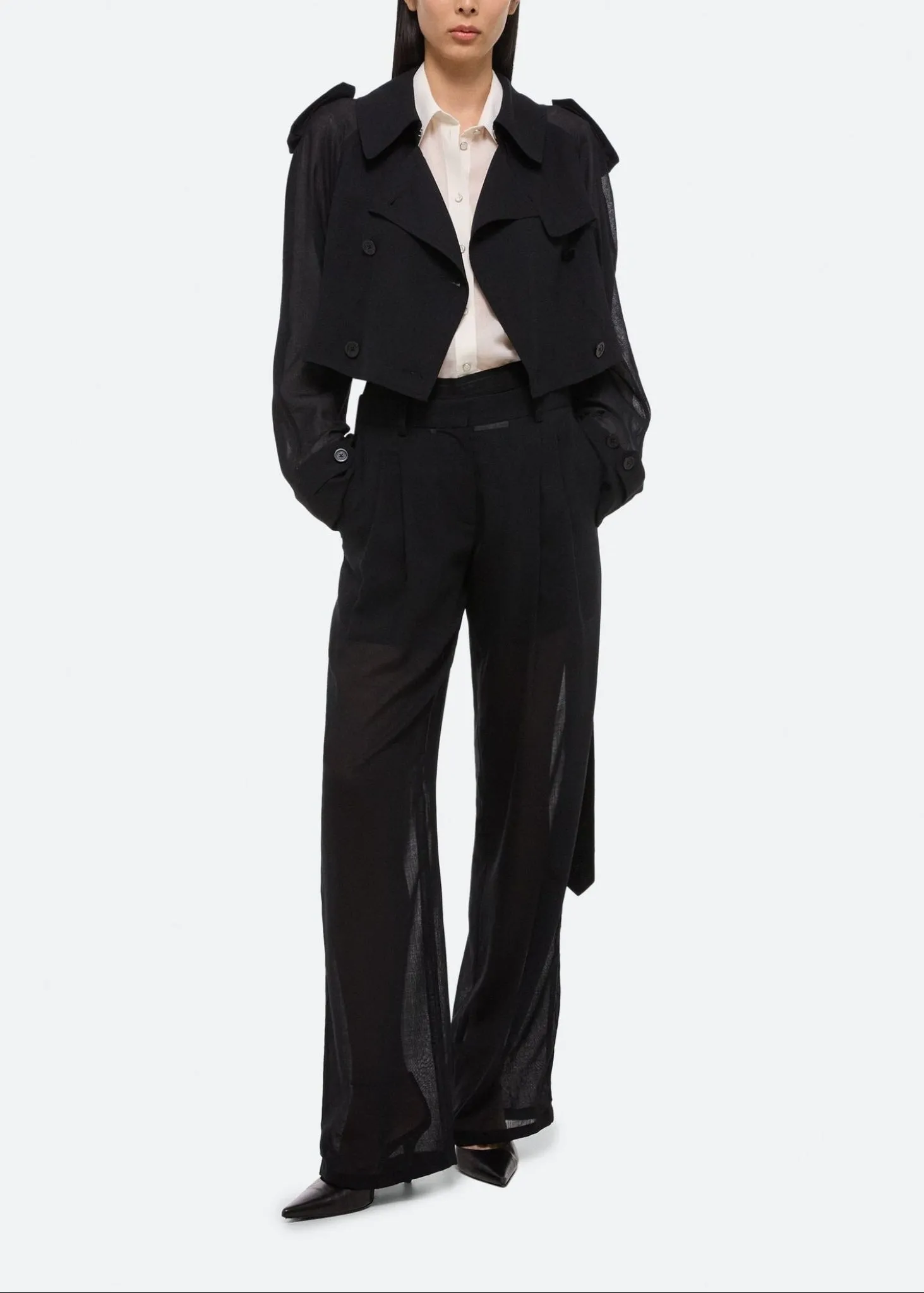Cropped Trench Coat