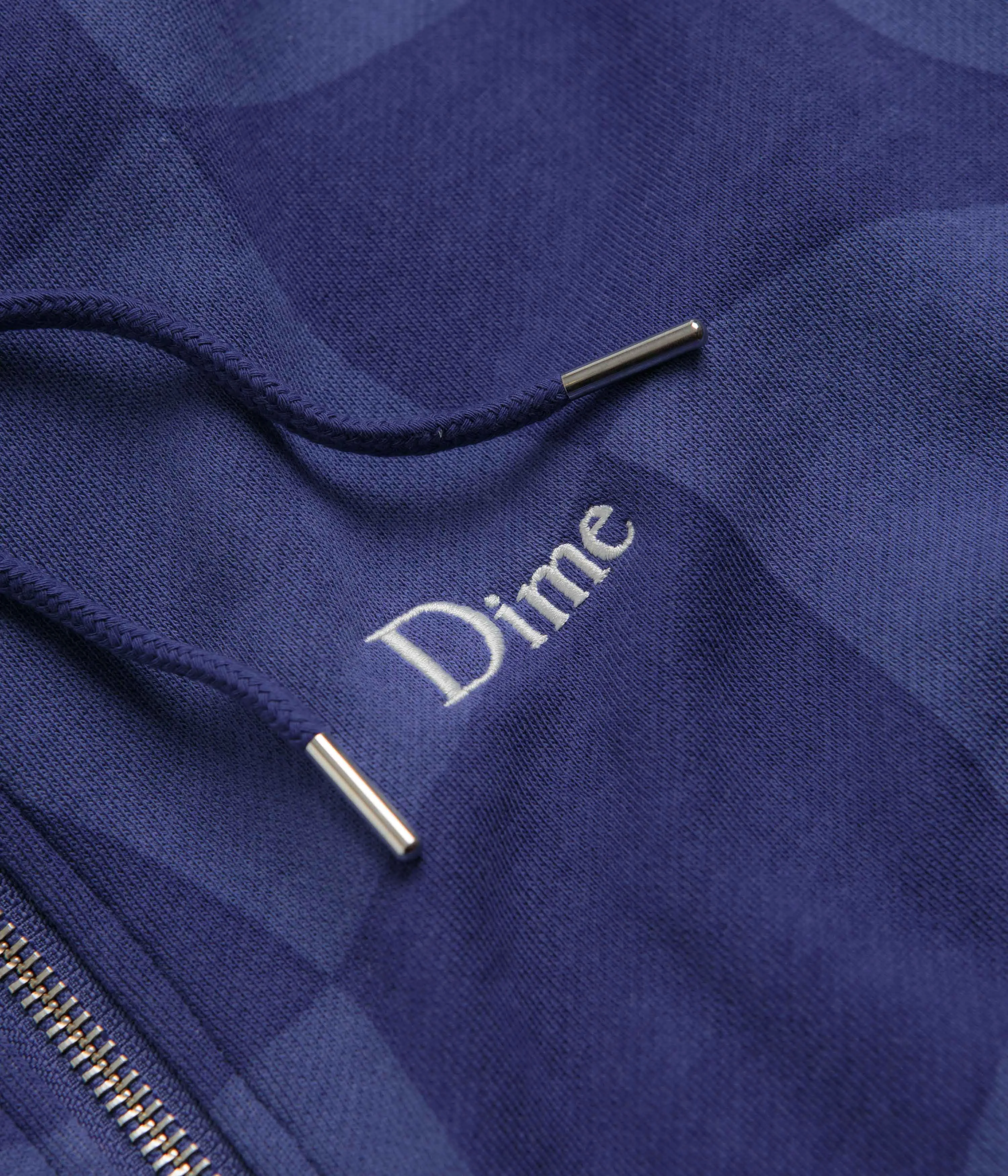 Dime Classic Checkmate Zip Hoodie - Navy
