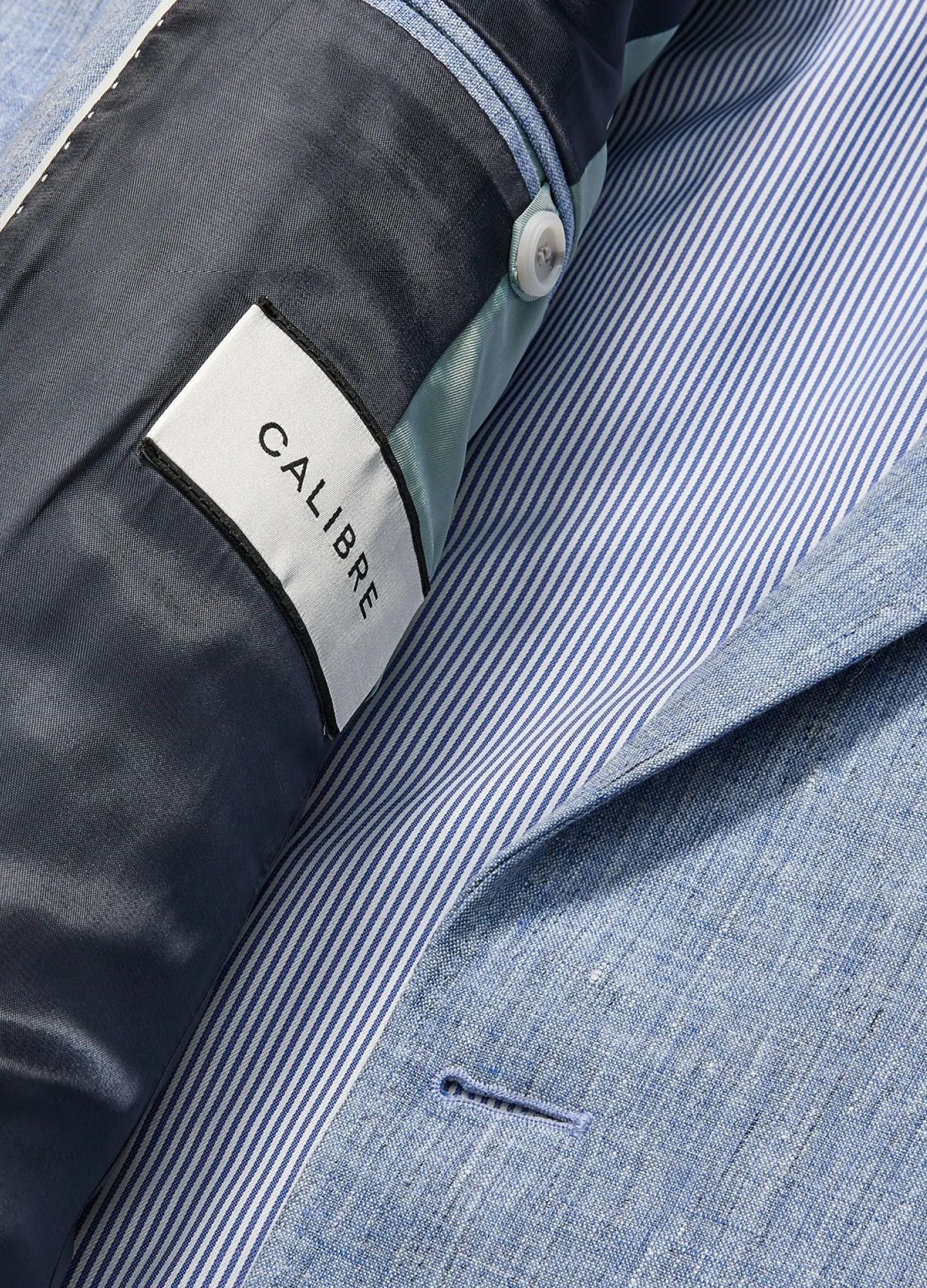 Flecked Linen Blazer Pale Blue