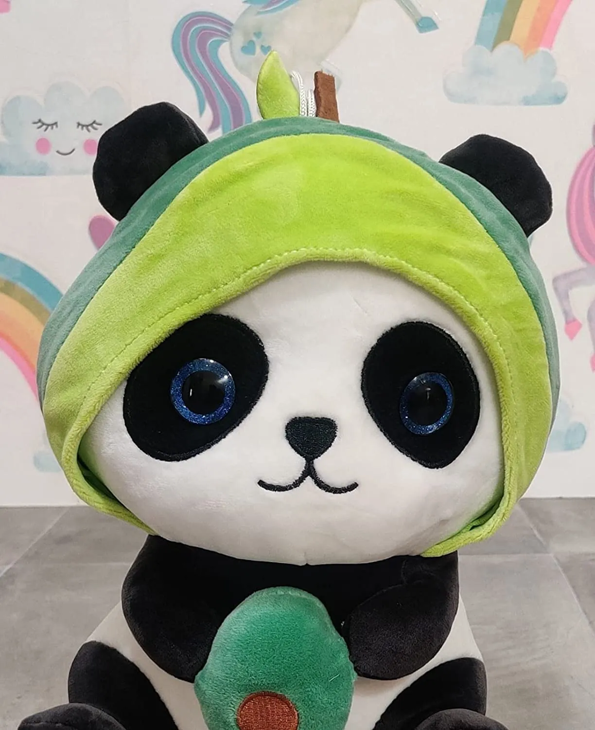 Fun4you Avocado Panda Soft Toy 30 cm - Cute Stuffed Animal for Kids - Adorable Plush Toy for Boys & Girls - Ideal Gift for Birthdays"