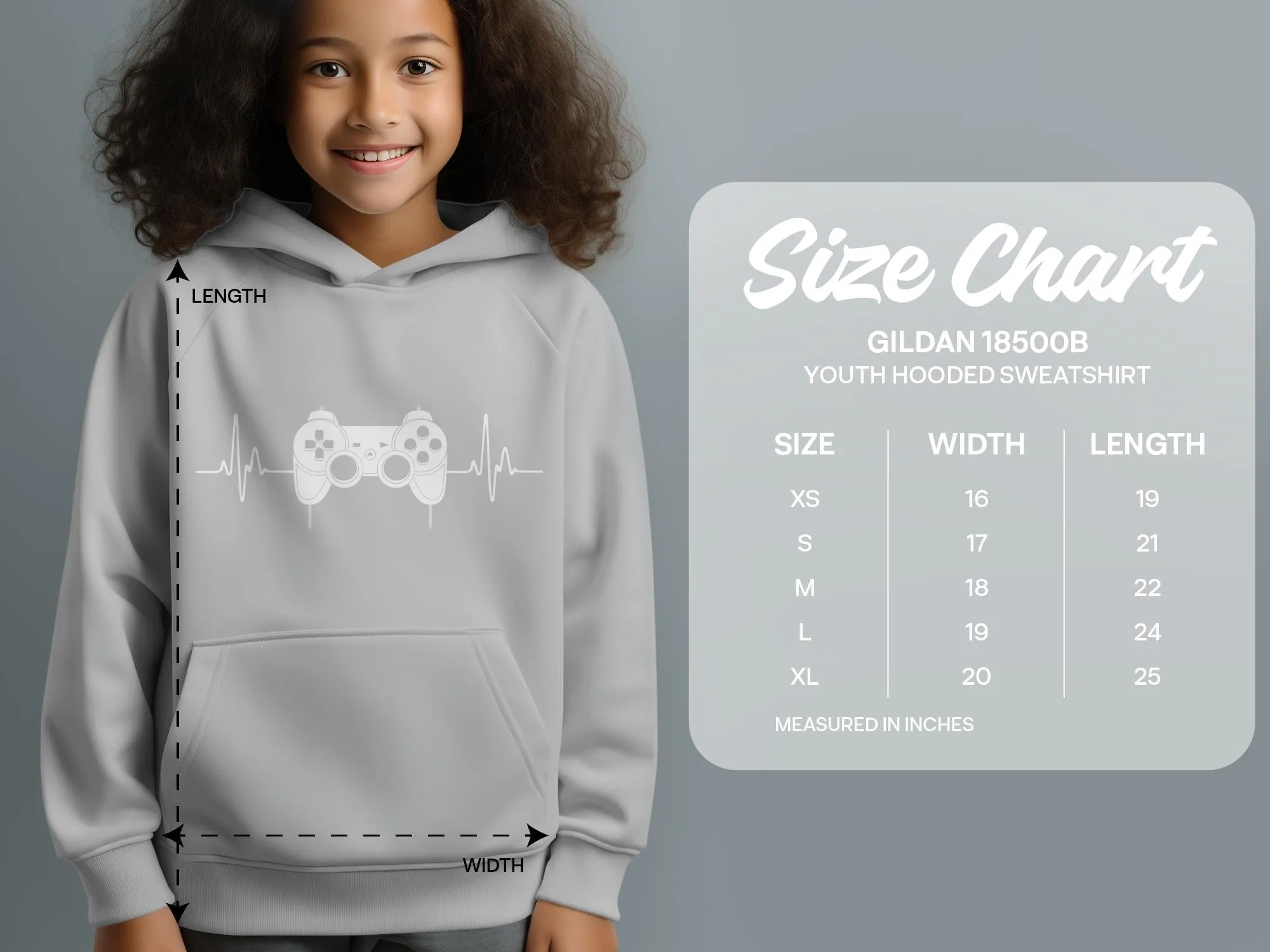 Gaming Controller Design Unisex Kids Boys Girls Hoodie