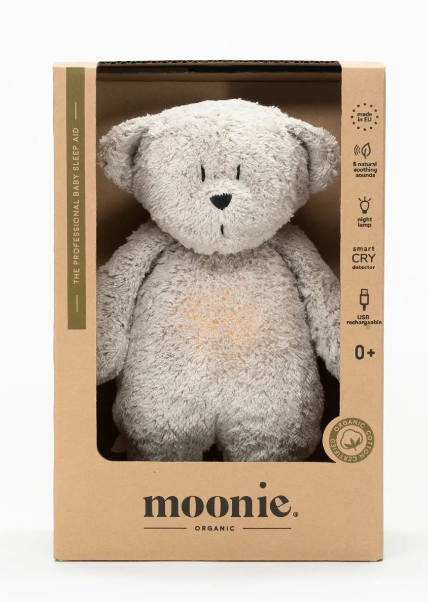 Grey Organic Humming Bear with Night Light