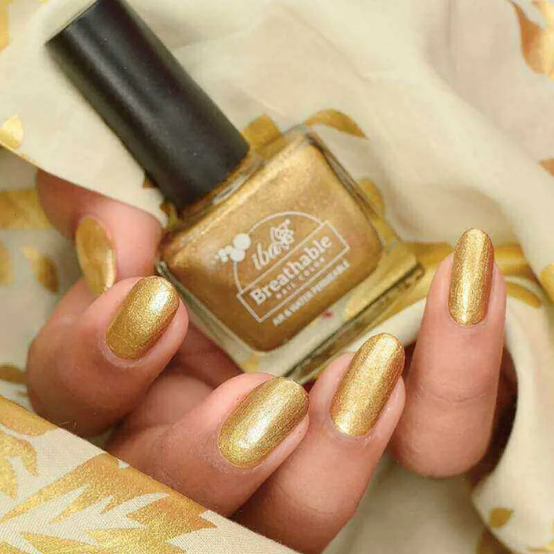 Iba Breathable Nail Color- B23 Gold Sparkle