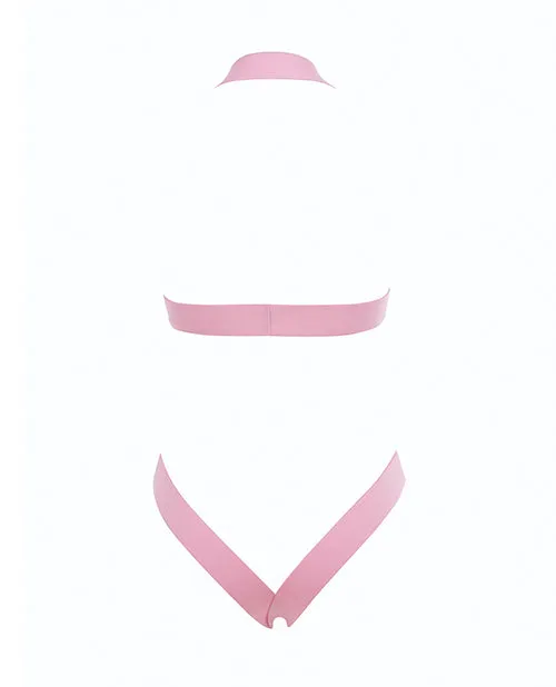 Kitten Obsession Strappy Open Cup Teddy Pink O/S