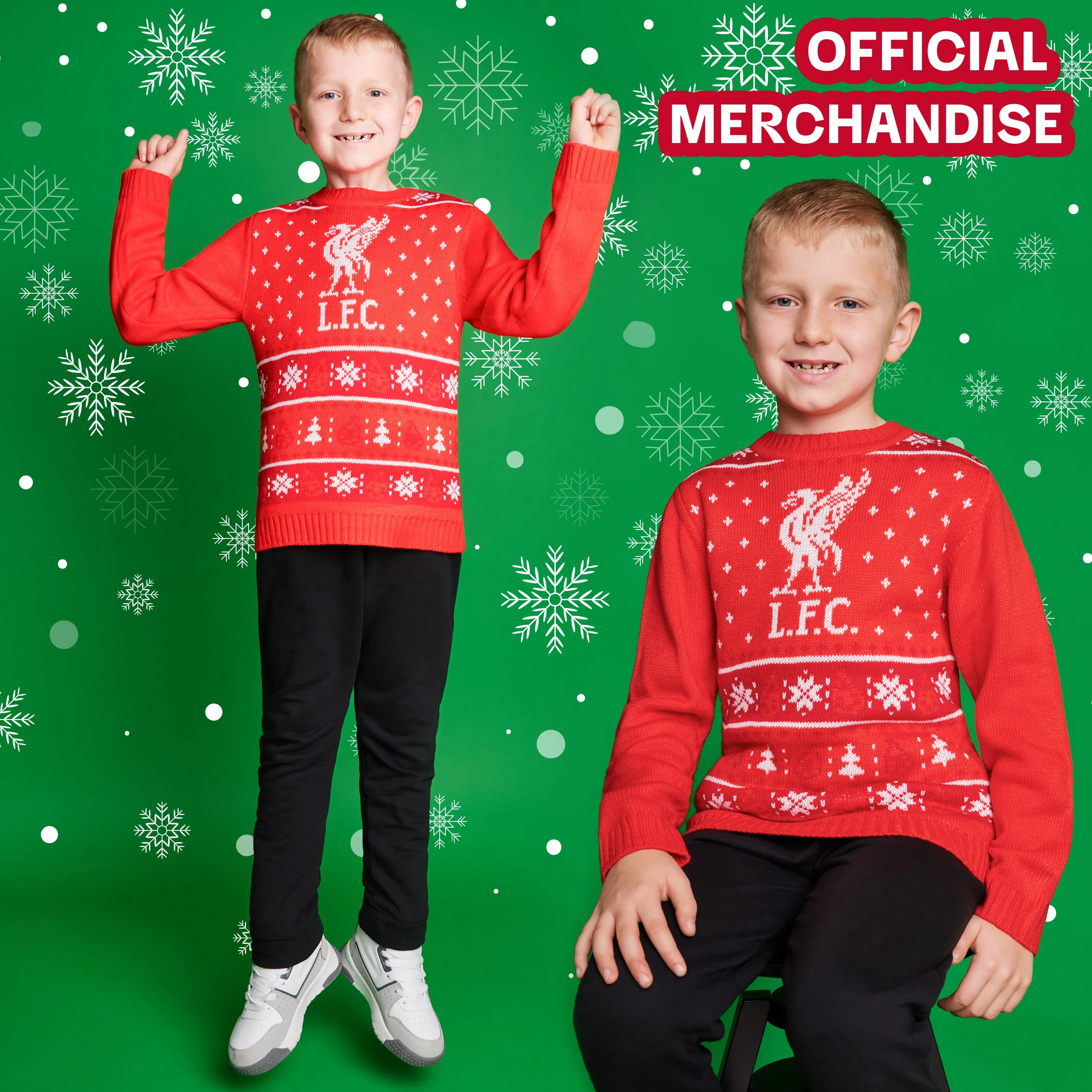 Liverpool FC Christmas Jumper Kids & Teenagers