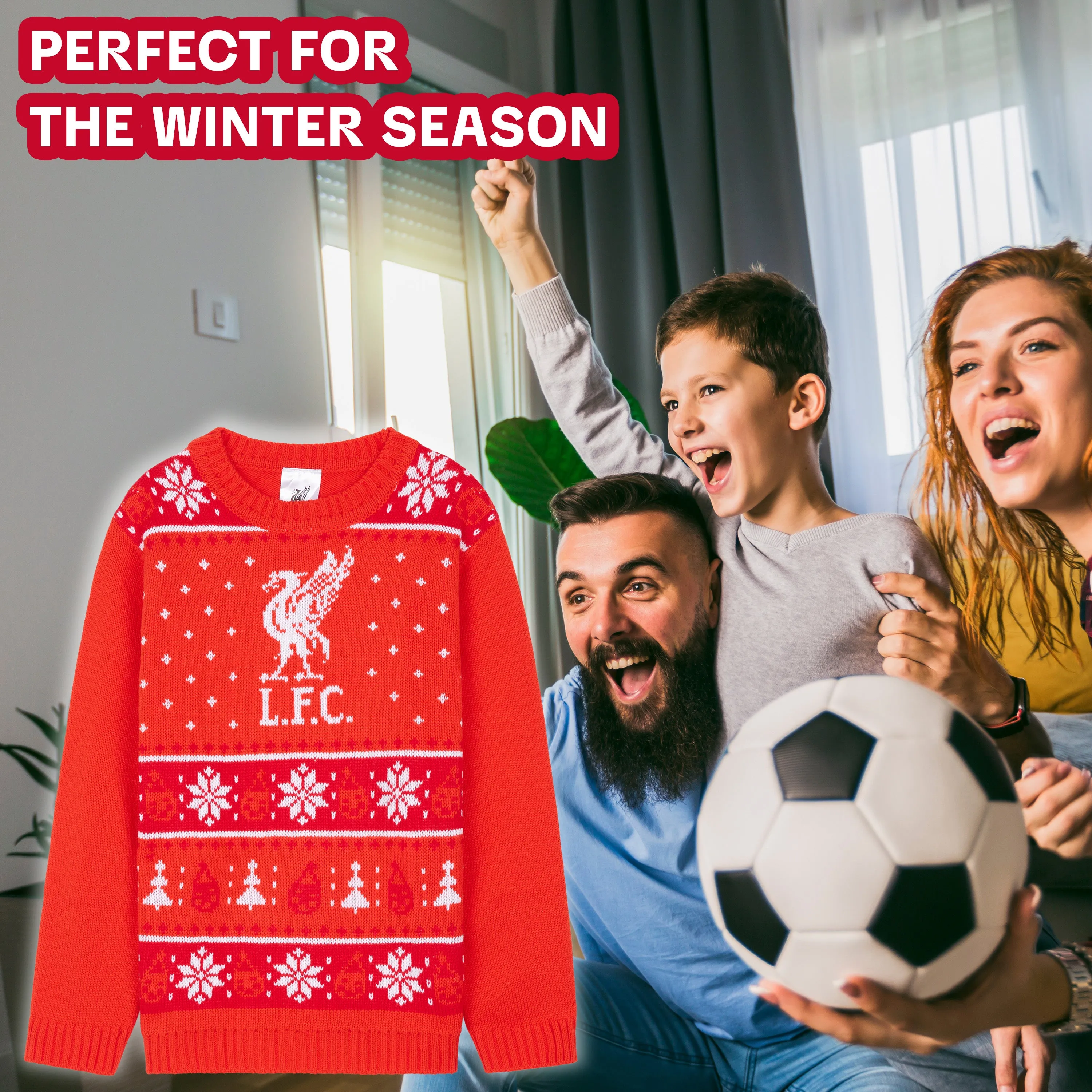Liverpool FC Christmas Jumper Kids & Teenagers