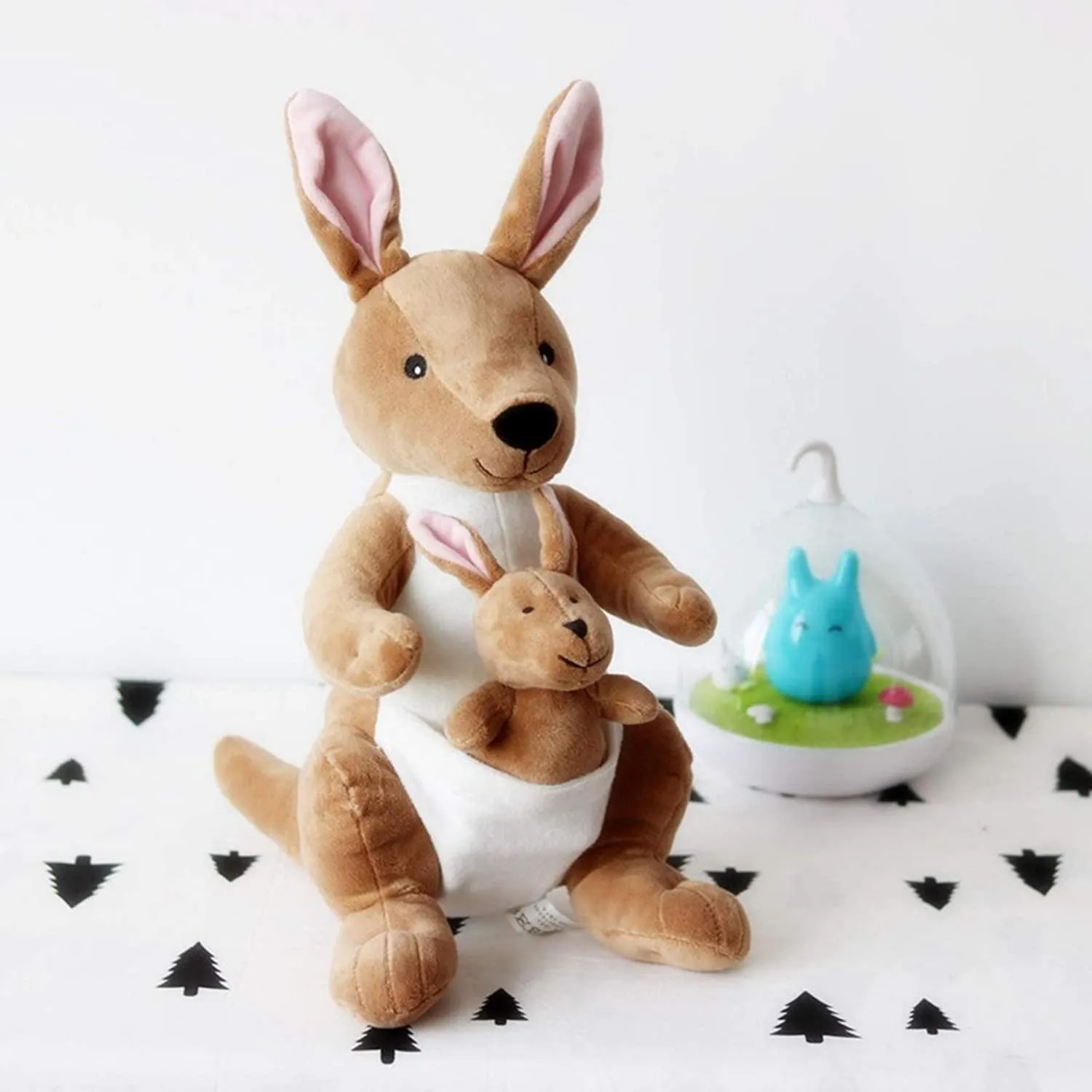 LOVEY DOVEY Kangaroo Soft Toy, Baby Toys, Kids Toy, Soft Toy, Toy for Girl, Birthday Gift for Girl/Boys, Toy Gift for Girls, Kids Toys for Boys/Girl, Toys Gift Items (Kangaroo with Baby, 30 cm)