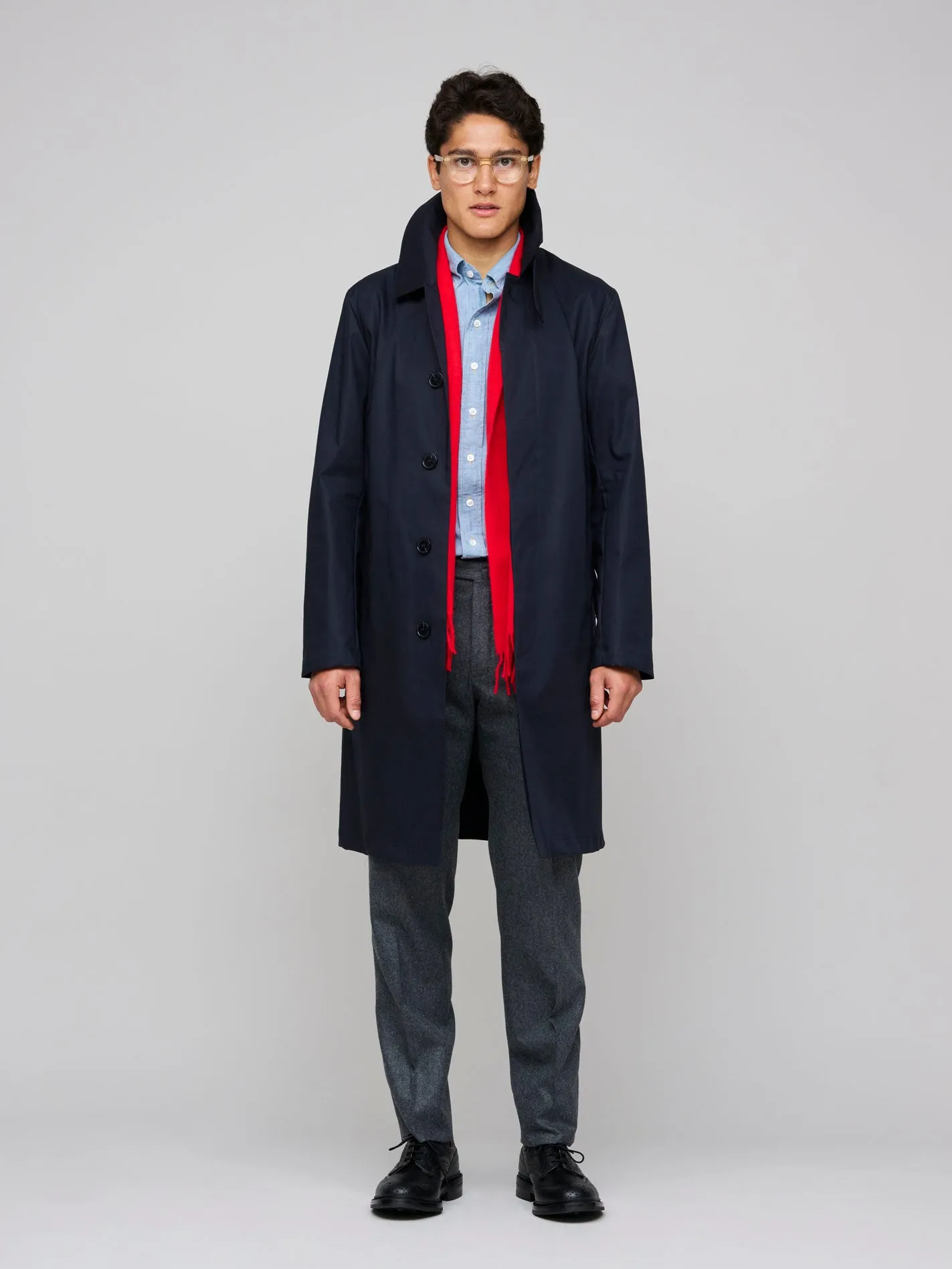 Manchester Raintec Cotton Coat, Navy