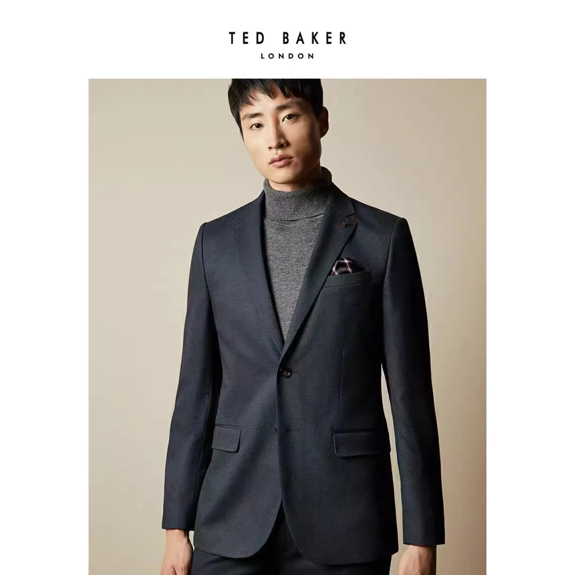 Men Mmj-Beezly-Semi Plain Blazer - Charcoal