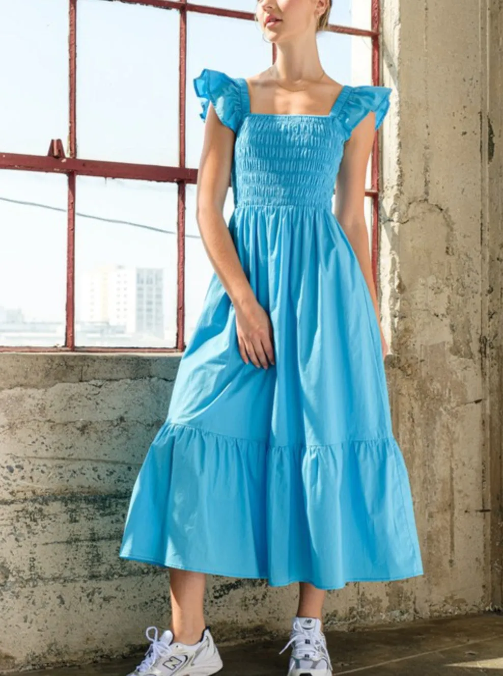 Midi blue dress