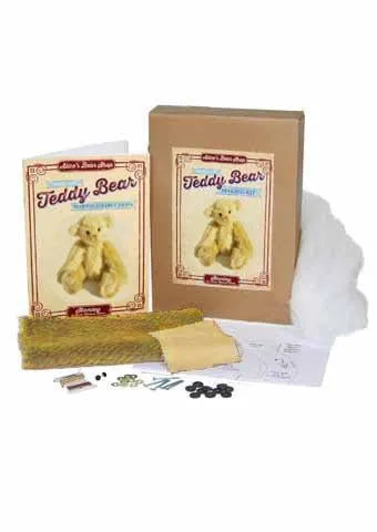 Mohair Teddy Bear Making Kit - Charlotte - With or Without Pattern - 19cm when made