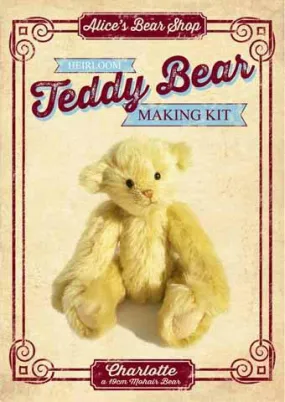 Mohair Teddy Bear Making Kit - Charlotte - With or Without Pattern - 19cm when made