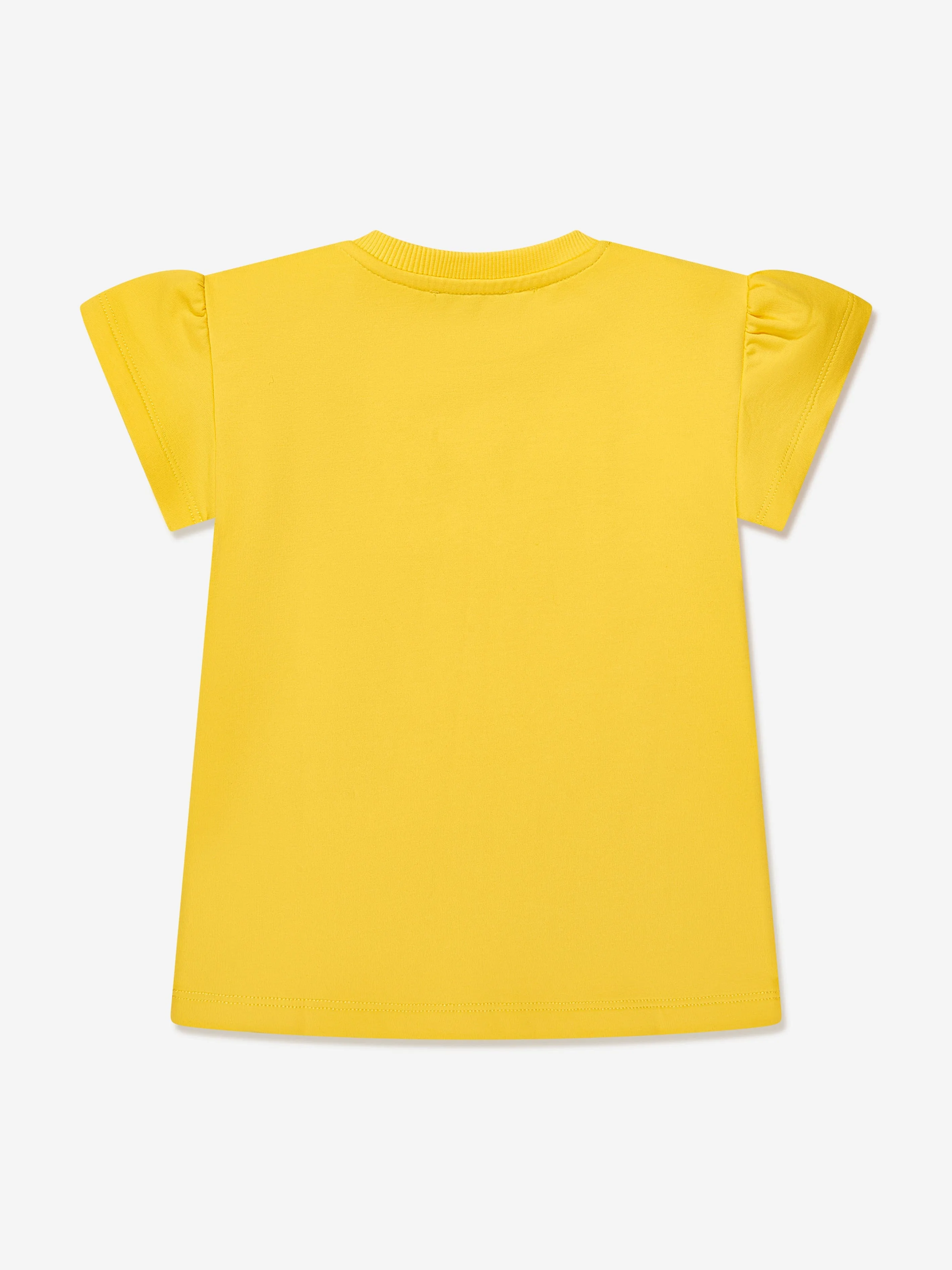 Moschino Baby Girls Teddy Logo Jersey Dress in Yellow