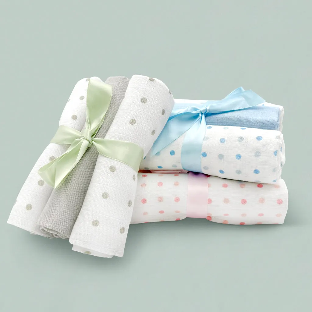 My First Steiff Muslins and Blanket New Baby Gift Set, Blue