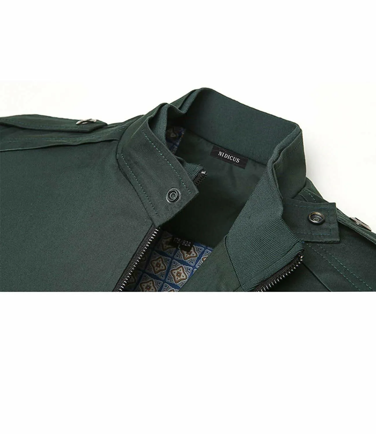 Nidicus Men Spring Breathable Warm Zipper Front Jacket Lightweight Outdoor Coat