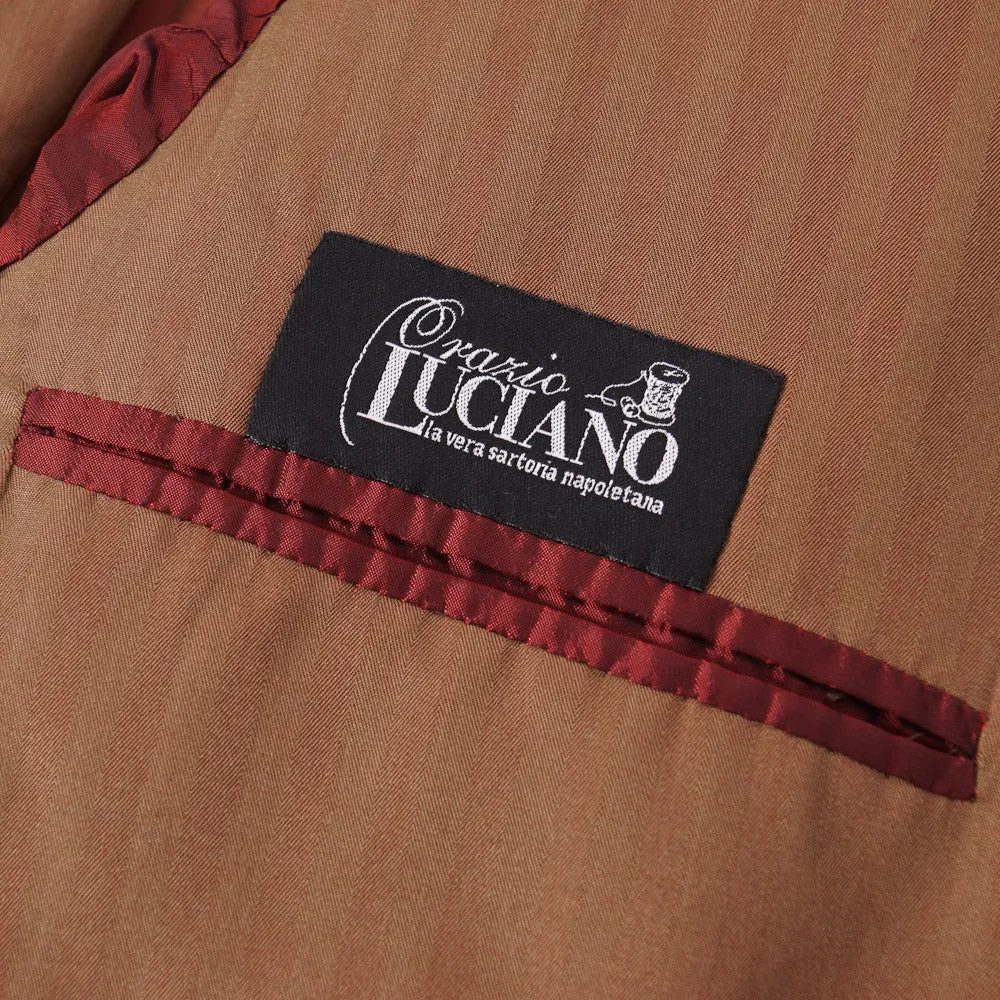 Orazio Luciano Herringbone Cotton and Silk Sport Coat