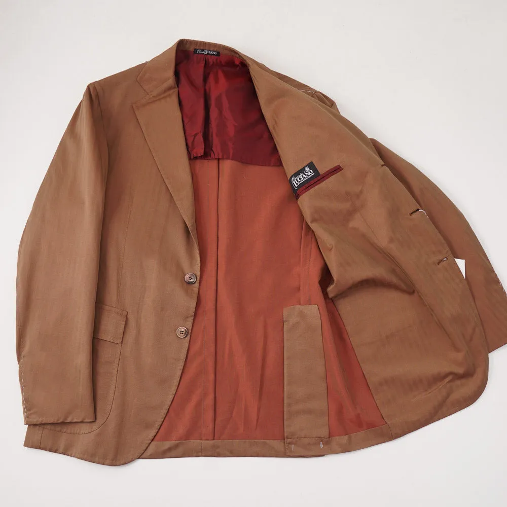 Orazio Luciano Herringbone Cotton and Silk Sport Coat