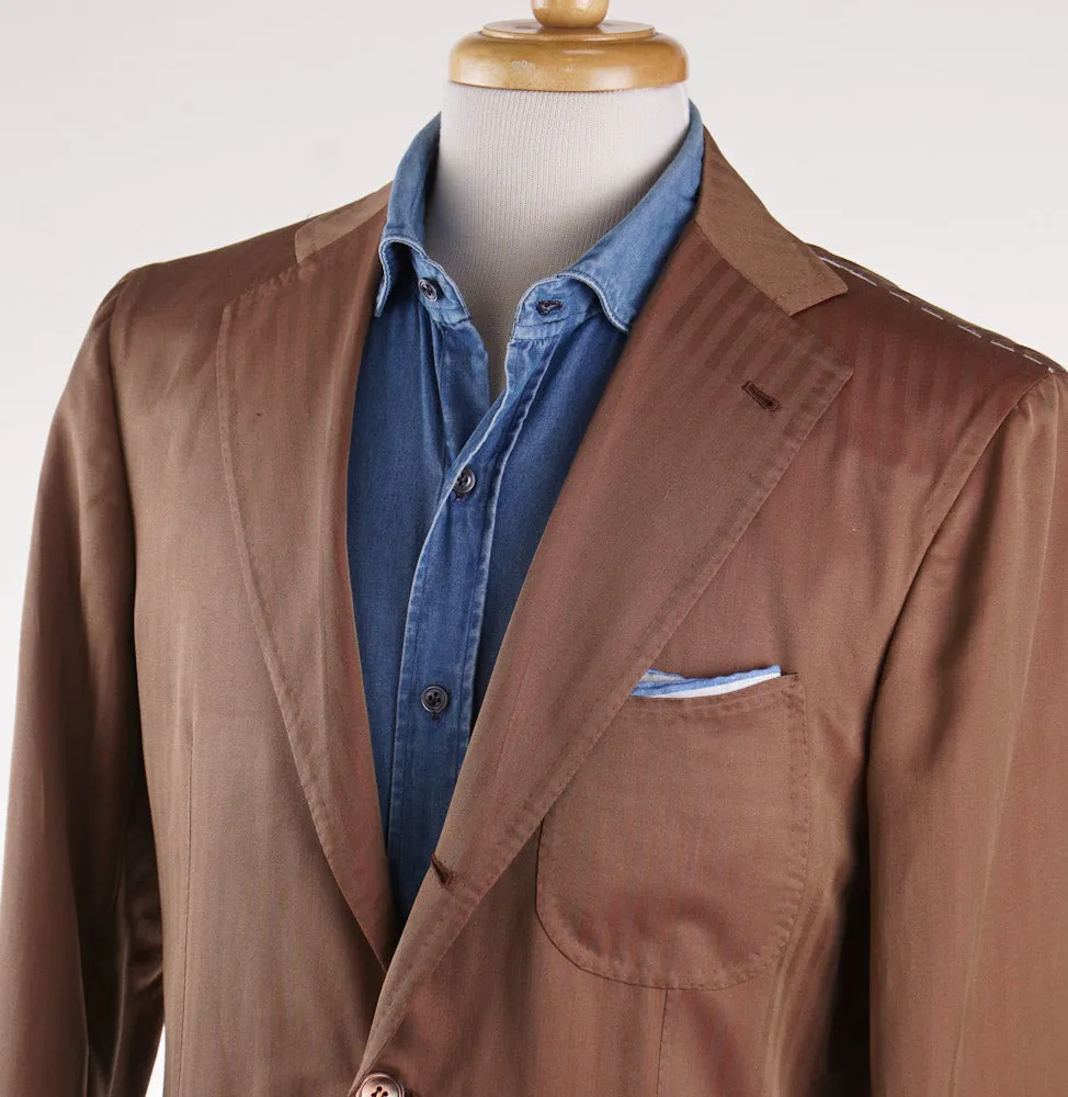 Orazio Luciano Herringbone Cotton and Silk Sport Coat