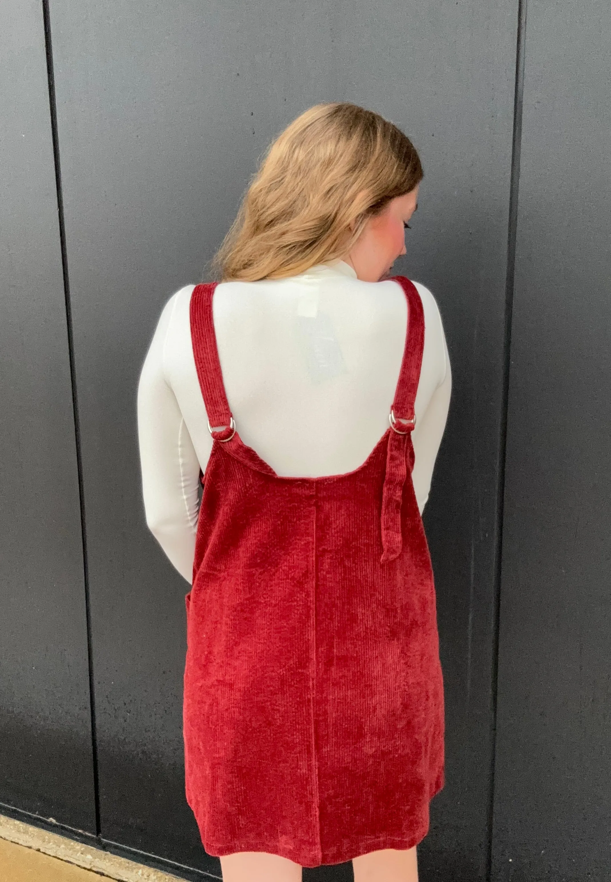 Overall Corduroy Dress
