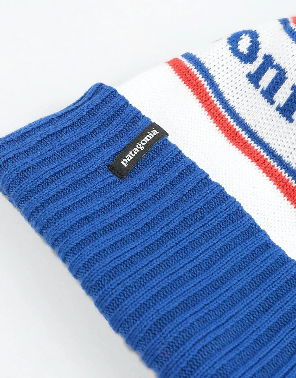 Patagonia Powder Town Beanie - Park Stripe/Viking Blue