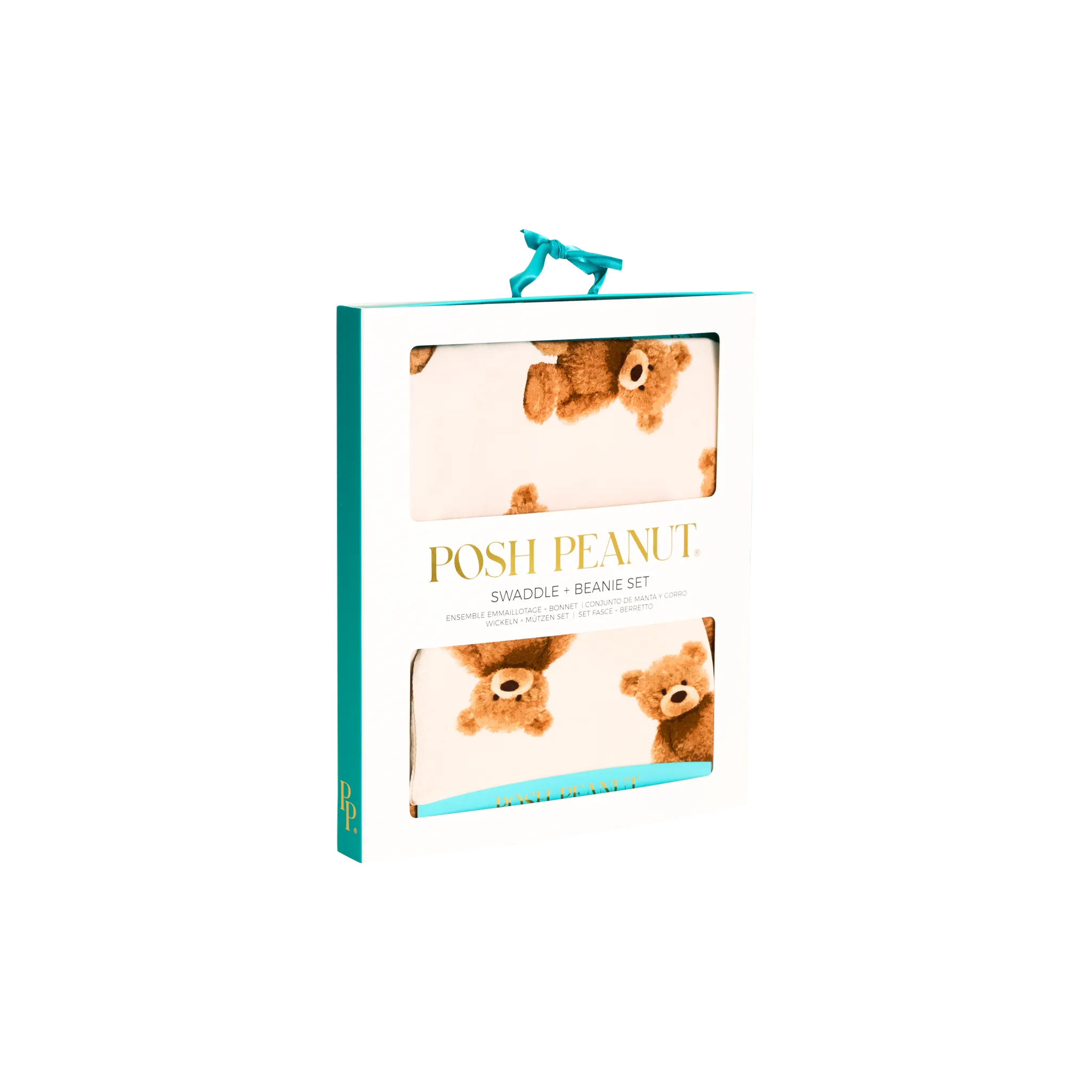 Posh Peanut Infant Swaddle & Beanie Set | Freddy Teddy