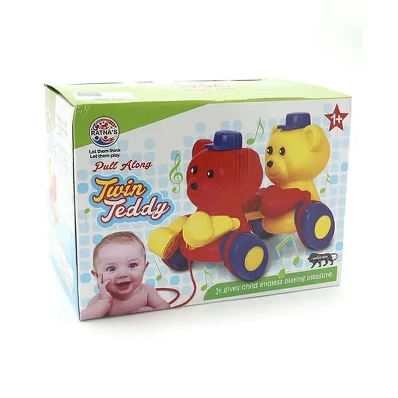 Pull Along Twin Teddy