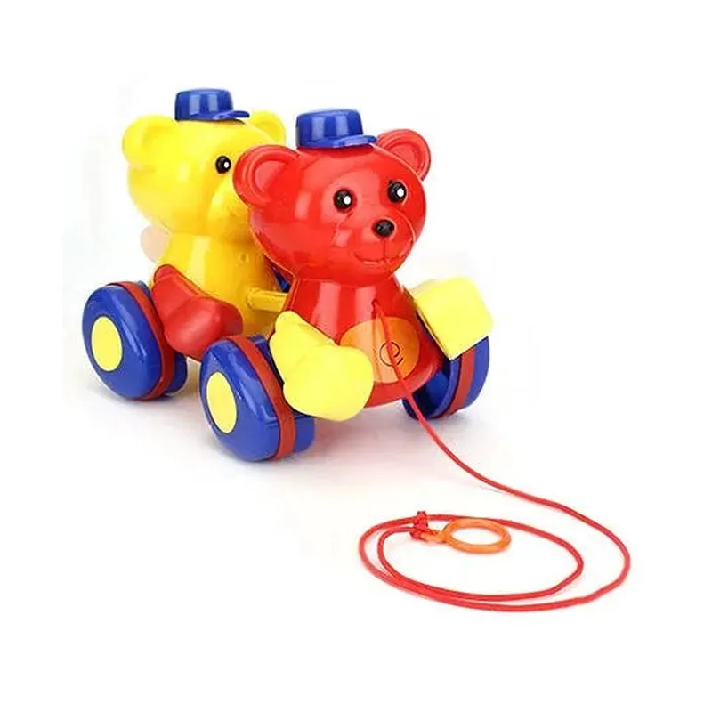 Pull Along Twin Teddy