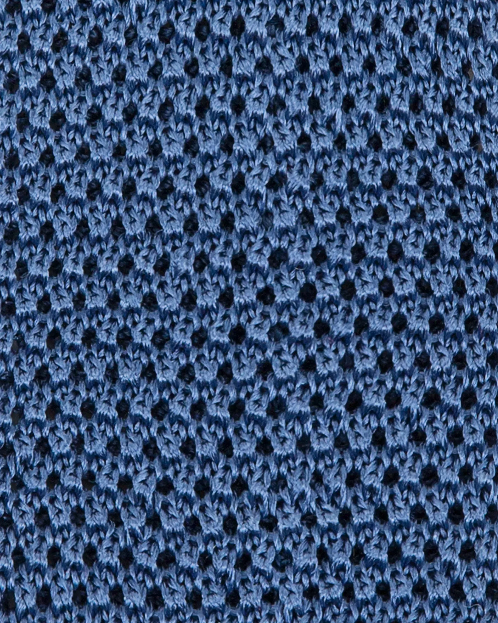Silk Knit Tie in Mid-Blue