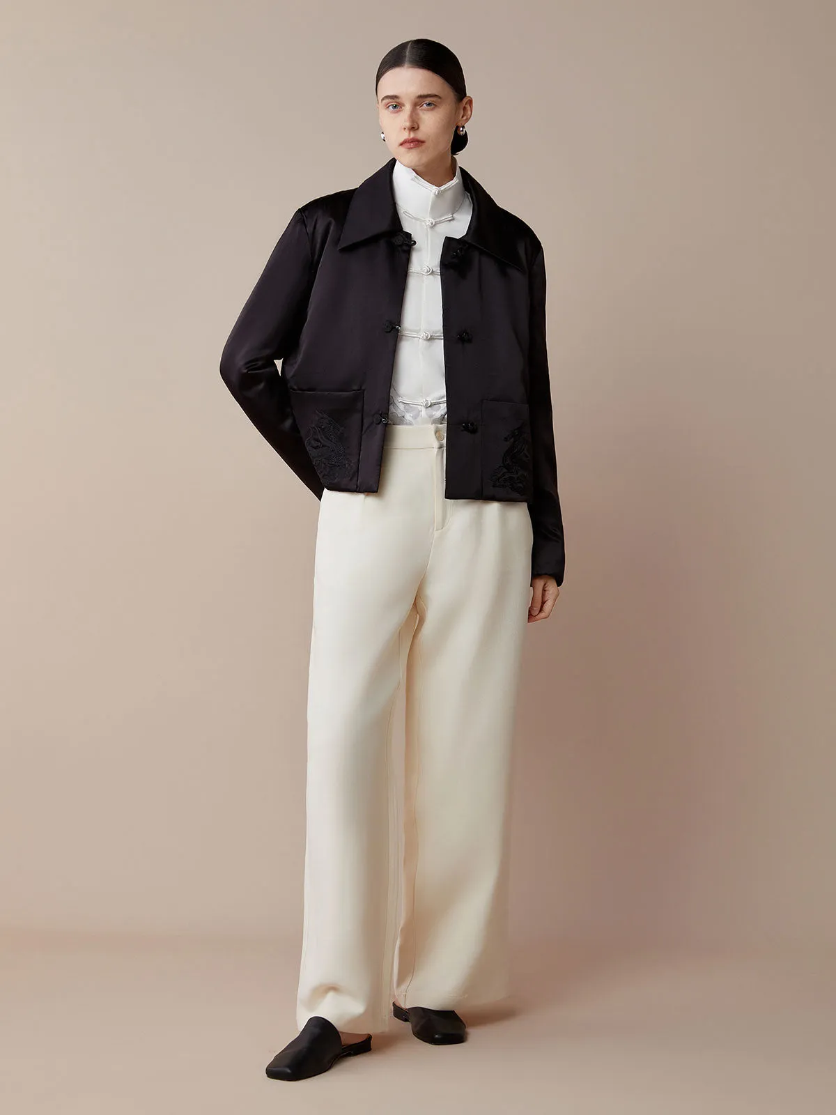 SILKINC Collared Dragon Silk Jacket (Dragon Coat)