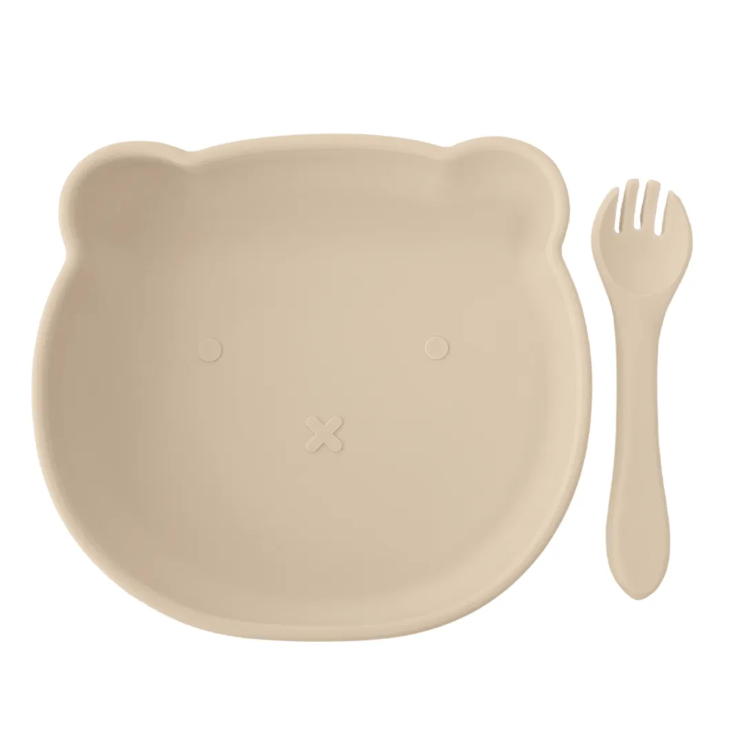 Sundae Bébé - Teddy Bear Picnic Silicone Dinner Set (Vanilla Bean)