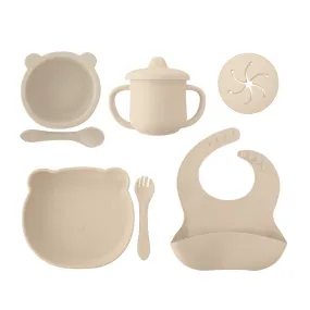 Sundae Bébé - Teddy Bear Picnic Silicone Dinner Set (Vanilla Bean)