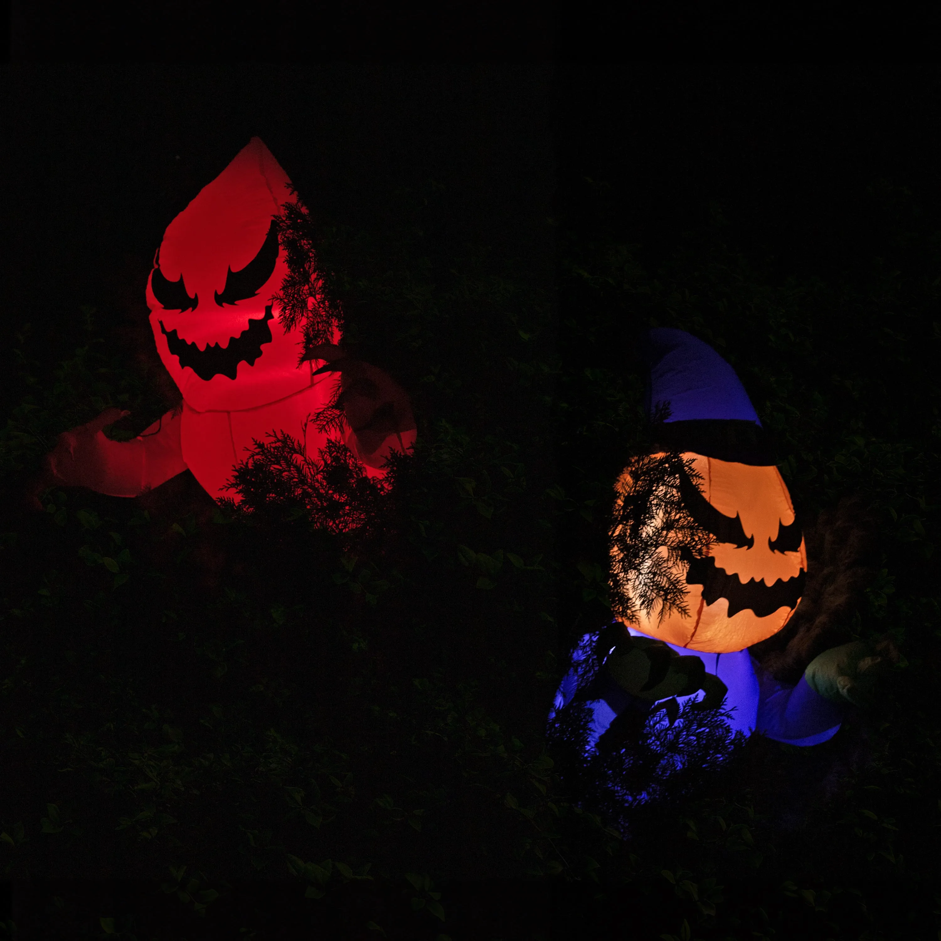 Sunnydaze Pumpkin Jack and Haunted Harold Inflatable Halloween Decoration