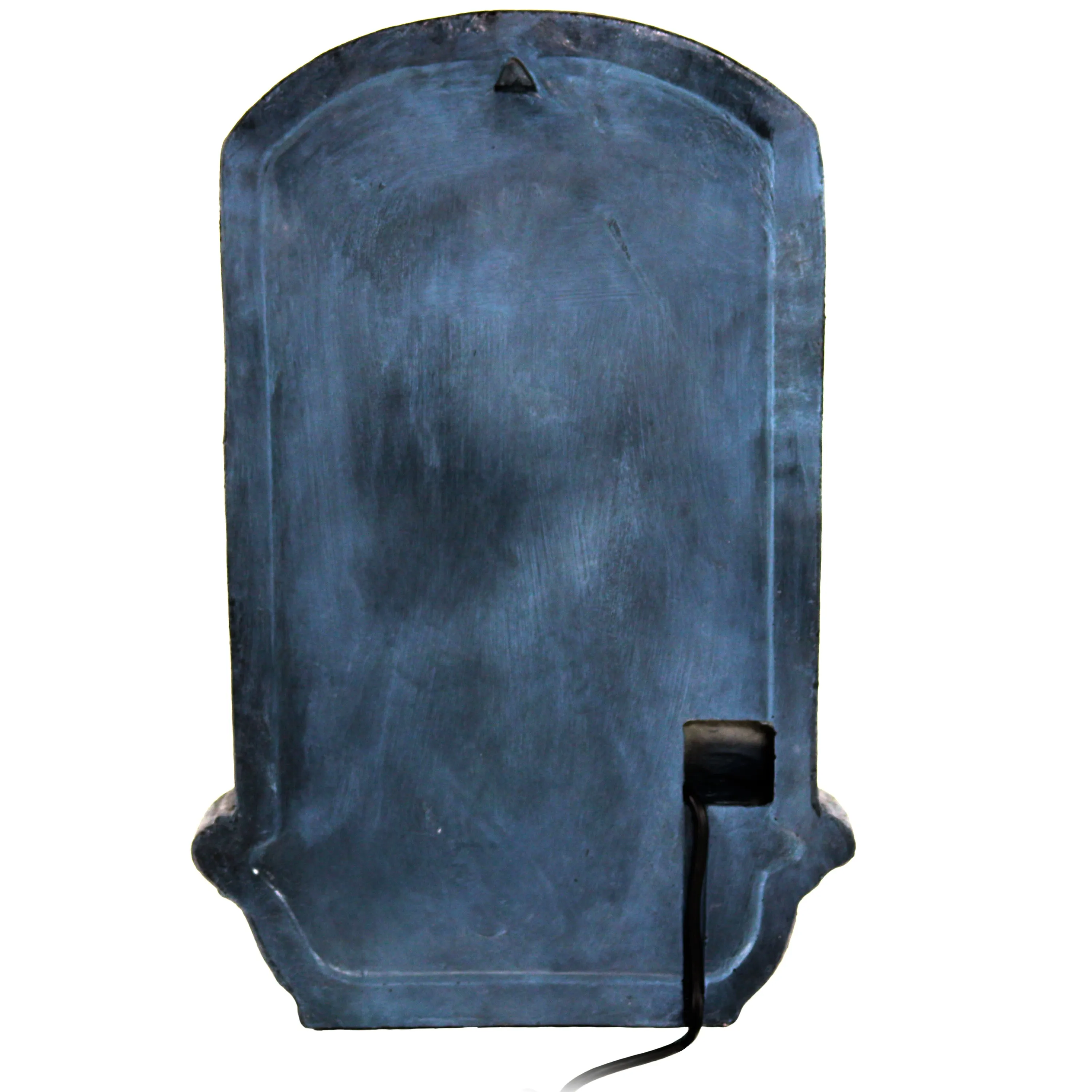 Sunnydaze Seaside Outdoor Solar Wall Fountain with Battery Backup - 27" H